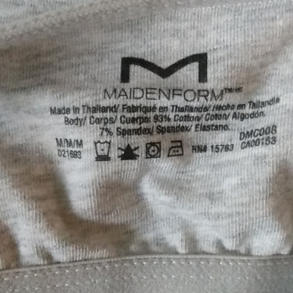 MAIDENFORM SHAPING CAMISOLE HEATHER GRAY SHELF BRA TANK SIZE MEDIUM NWT - Picture 6 of 12